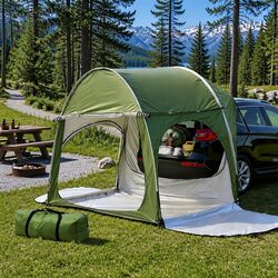 Reliable Green Camping Tent for SUVs and Hatchbacks