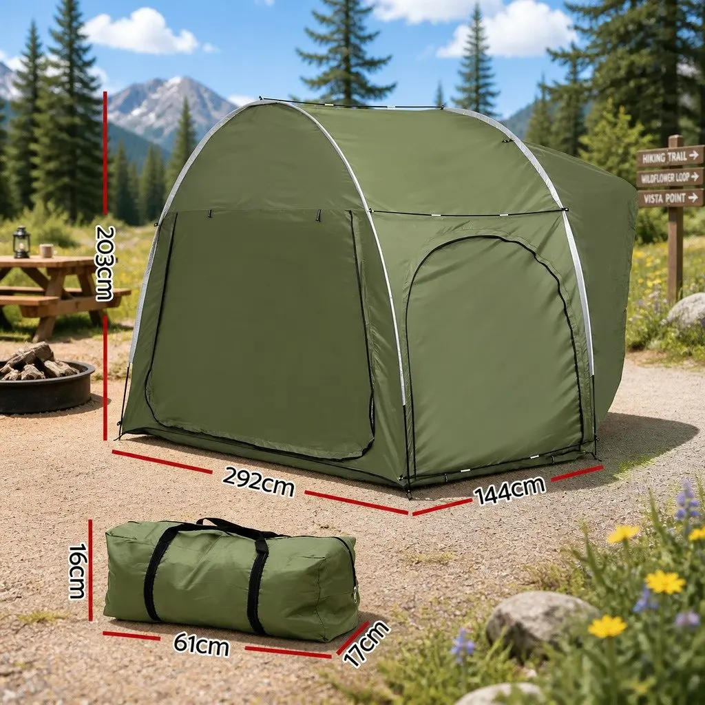 Green Camping Tent for SUVs and Hatchbacks
