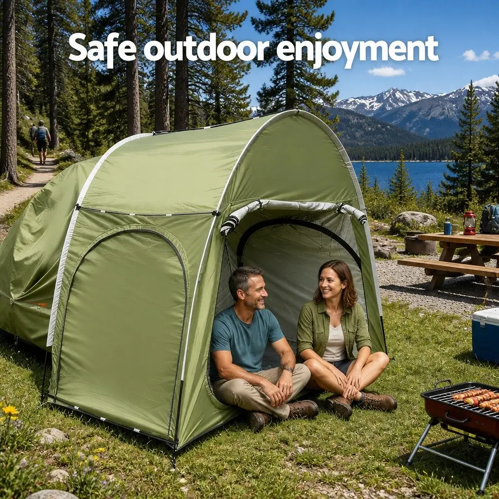 Green Camping Tent for SUVs and Hatchbacks