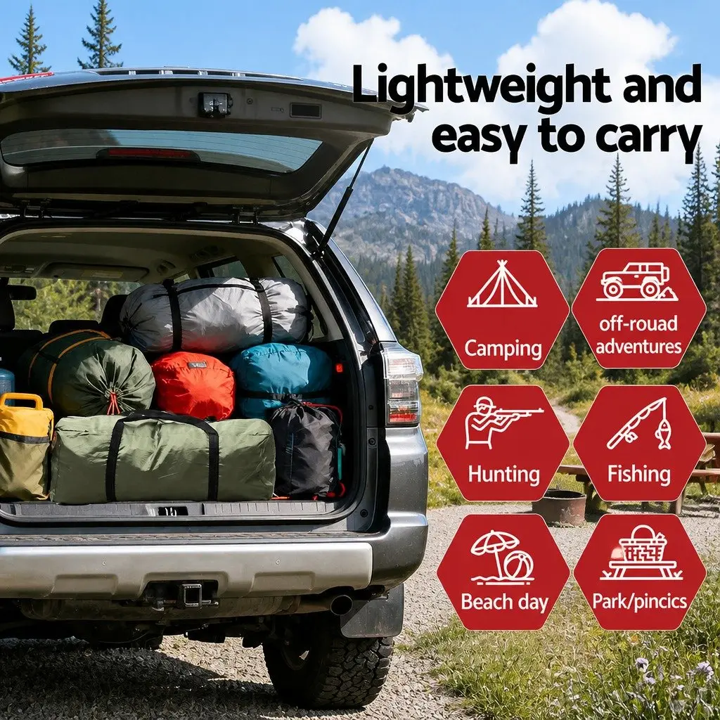 Green Camping Tent for SUVs and Hatchbacks