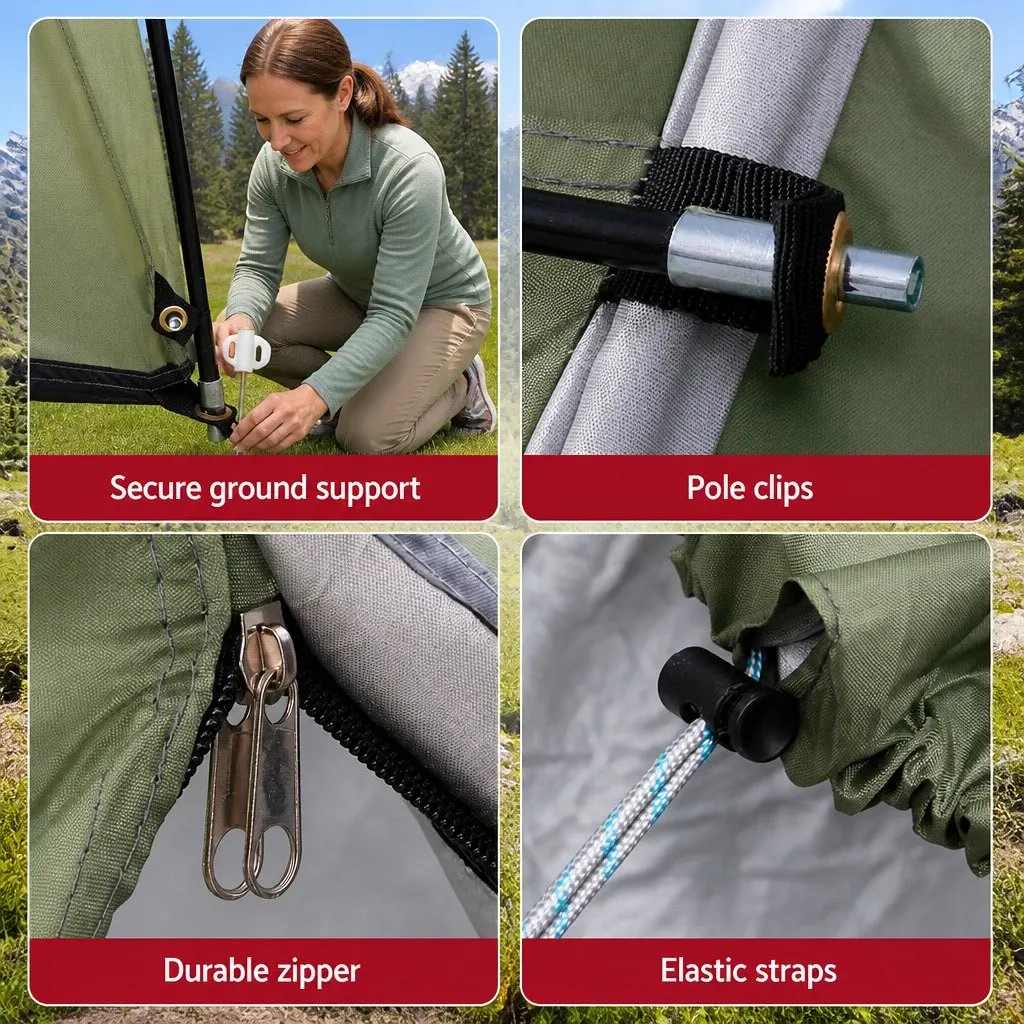Green Camping Tent for SUVs and Hatchbacks