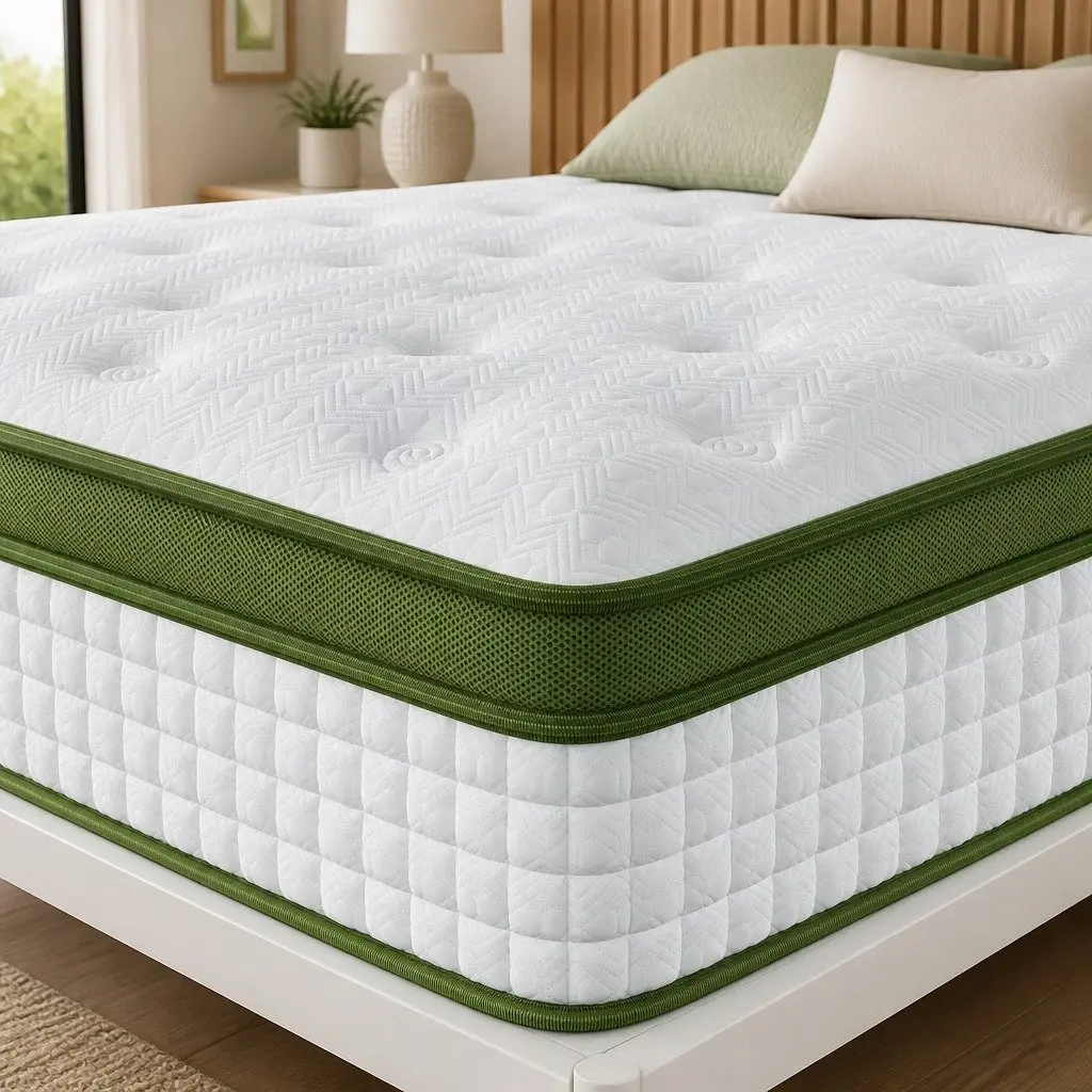 Hybrid Mattress Queen Size 30cm Medium Firm Gel Memory Foam 5 Zone Pocket Spring White