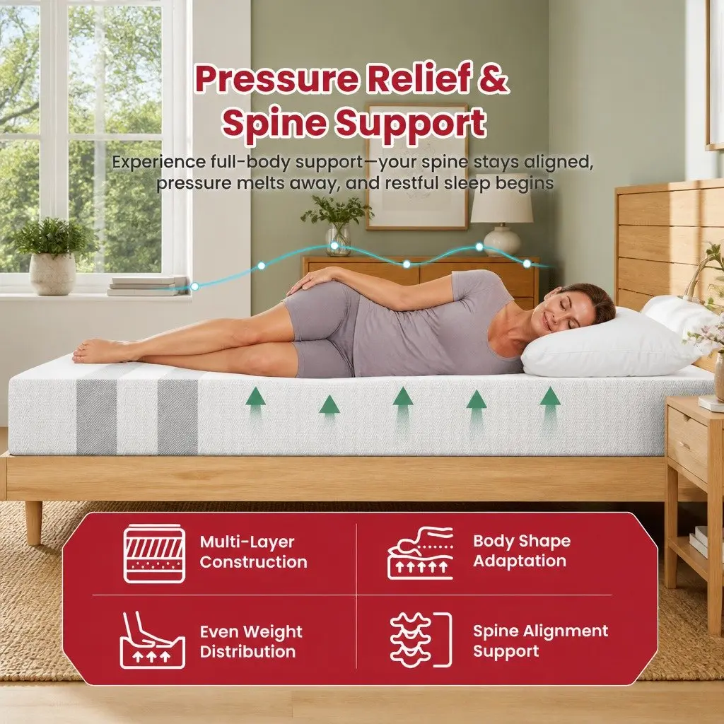 Single Memory Foam Mattress 20cm Gel-Infused Medium Soft Reversible White