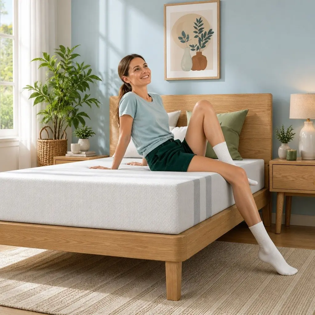 Single Memory Foam Mattress 20cm Gel-Infused Medium Soft Reversible White