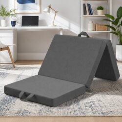 Small King Single Folding Mattress 3-Fold Foam Bed Portable Travel Guest Room