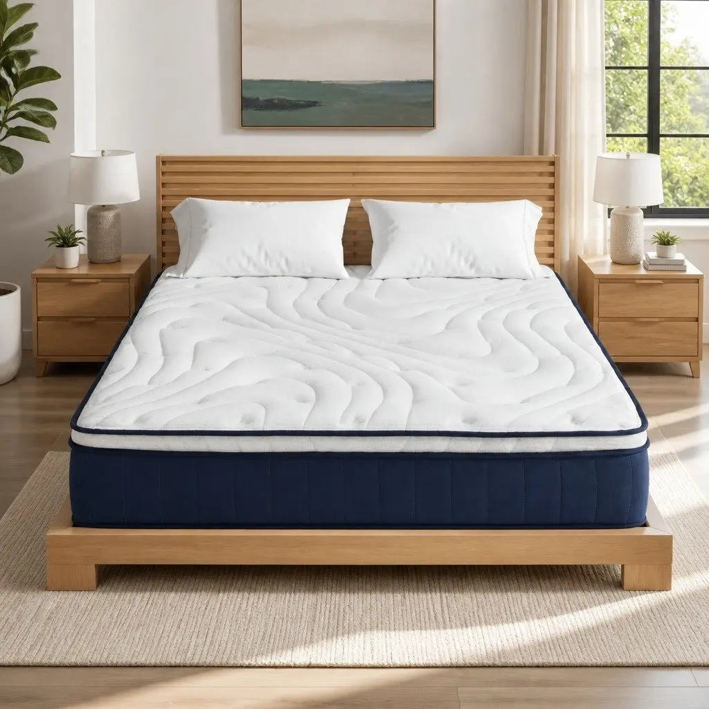 King Size Mattress 30cm Medium Firm Hybrid Pocket Spring Lumbar Support Box Bed