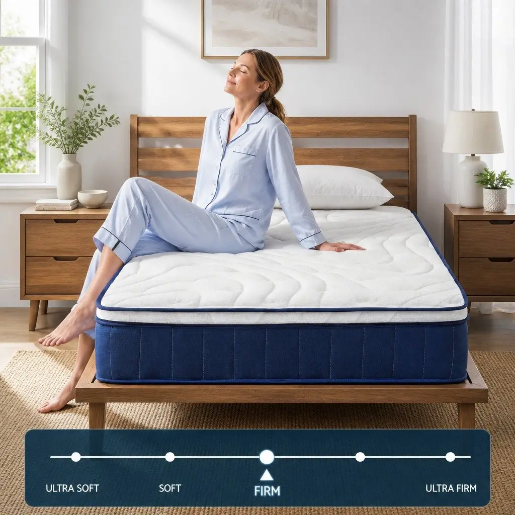 Single Pocket Spring Mattress 30cm Medium Firm Latex Lumbar Support White