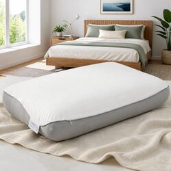 Queen Memory Foam Pillow Dual-Sided Cooling Neck Support Side Sleeper 65x40x14cm