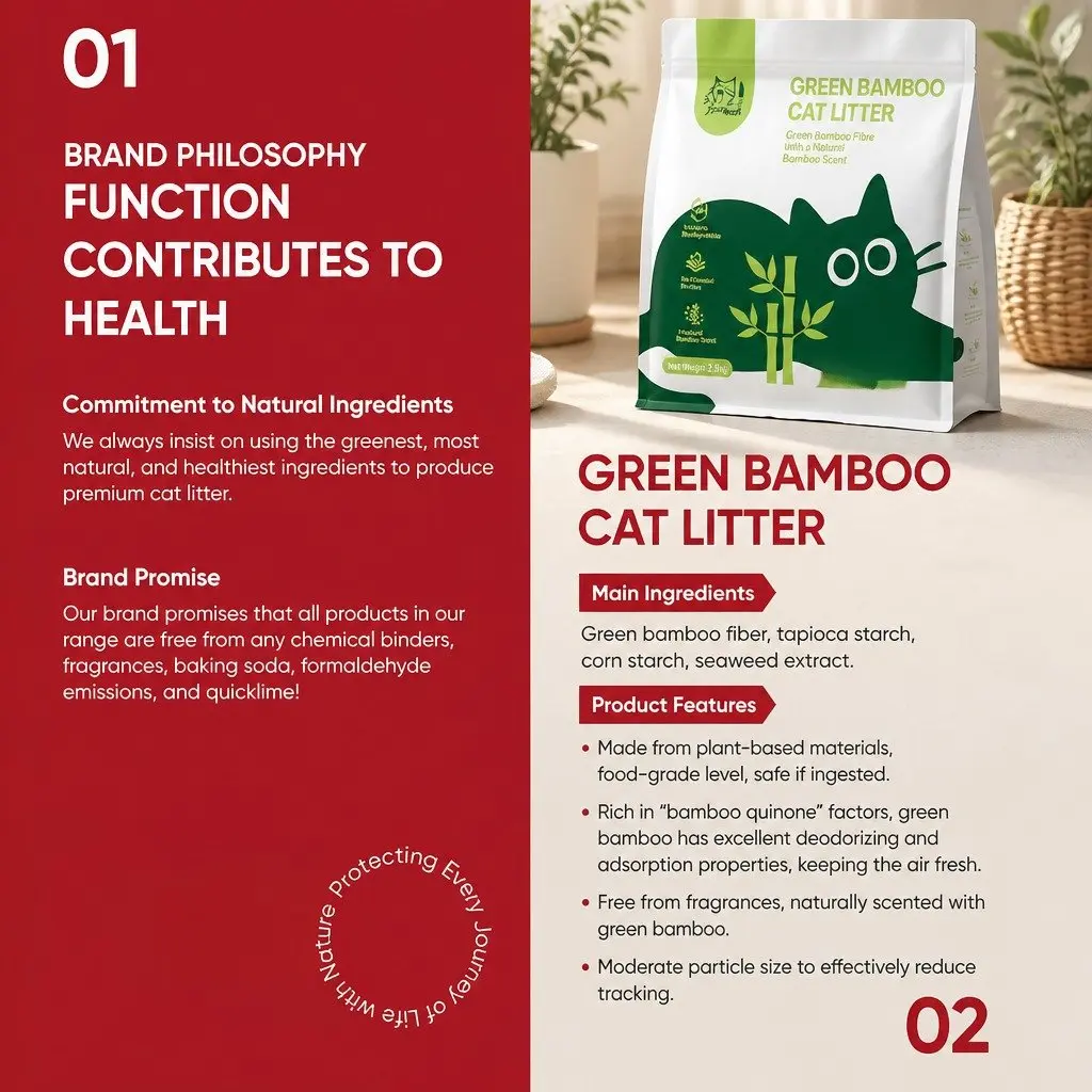Bamboo Clumping Cat Litter Dust Free Natural Odour Control 7.5kg 3 Pack Flusable