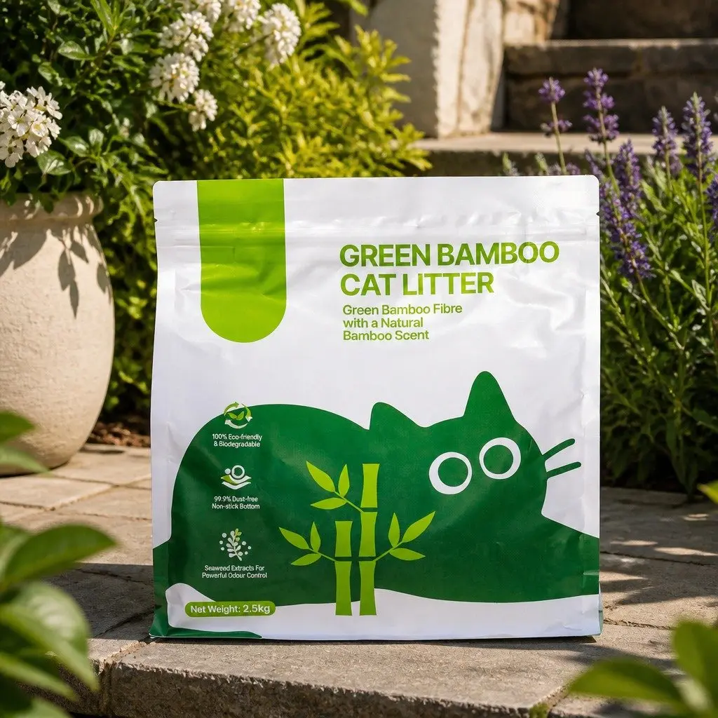 Bamboo Clumping Cat Litter Dust Free Natural Odour Control 7.5kg 3 Pack Flusable