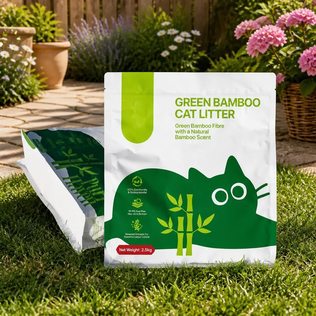 Bamboo Clumping Cat Litter Dust Free Natural Odour Control 7.5kg 3 Pack Flusable