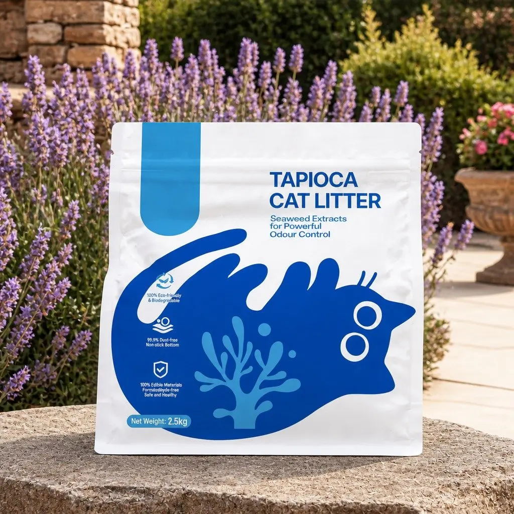 Tapioca Clumping Cat Litter 7.5kg 3 Pack Dust Free Multi-Cat Odour Control Easy
