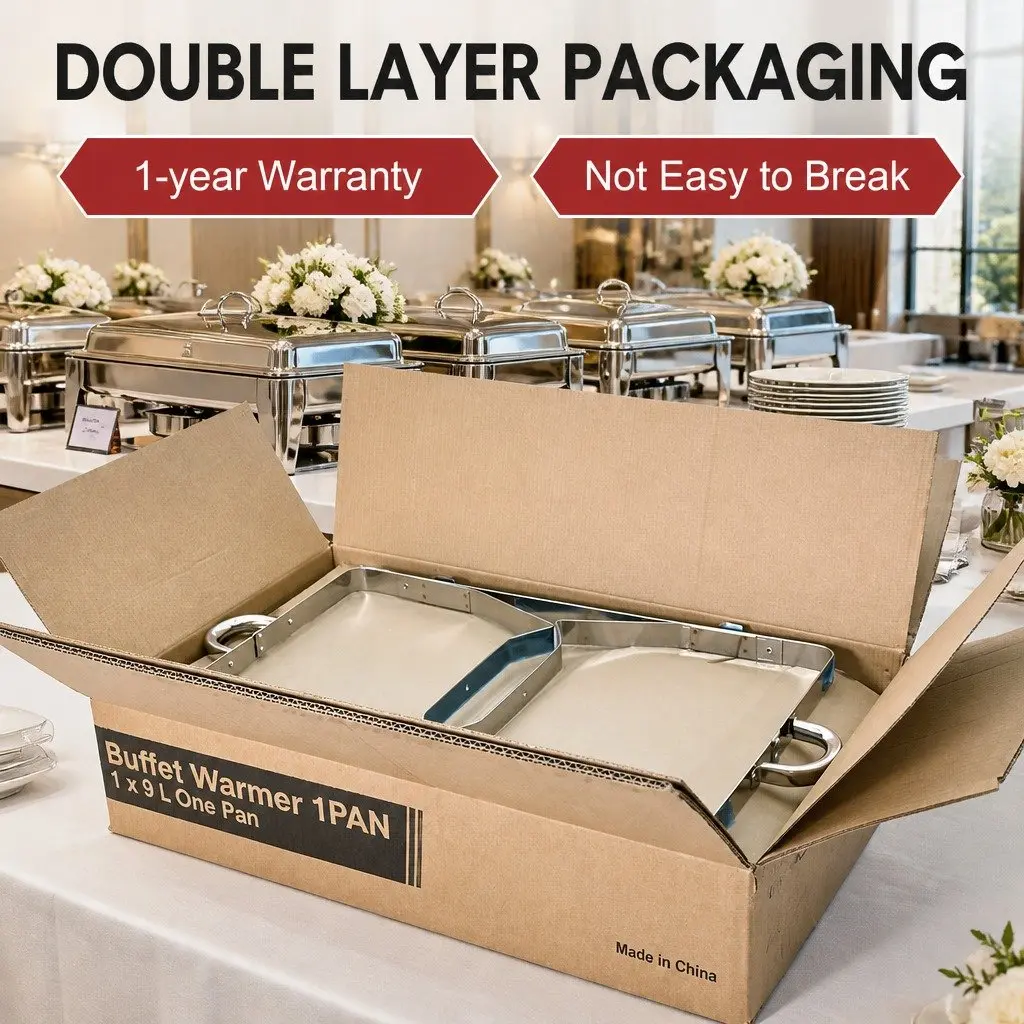 9L Stainless Steel Chafing Dish Set Food Warmer Buffet Bain Marie