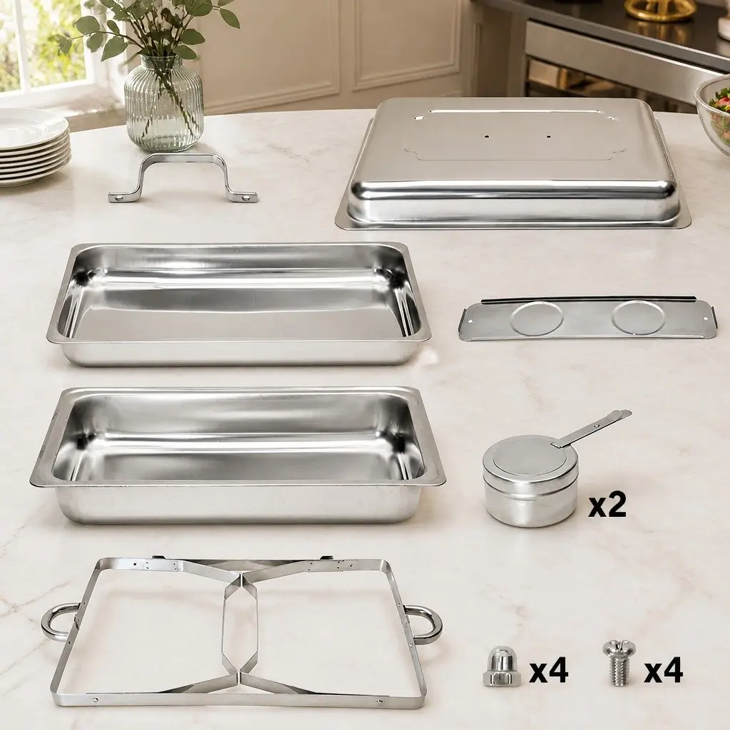 9L Stainless Steel Chafing Dish Set Food Warmer Buffet Bain Marie