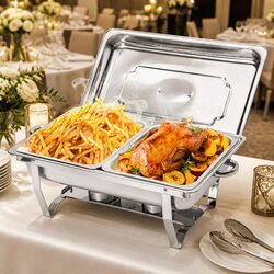Reliable 9L Bain Marie Chafing Dish Set for Effortless Entertaining