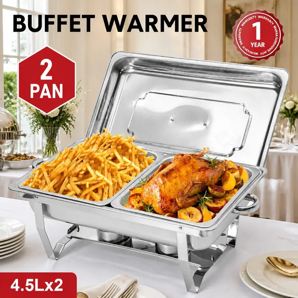 Chafing Dish Set Bain Marie Food Warmer 9L Stainless Steel Buffet Server