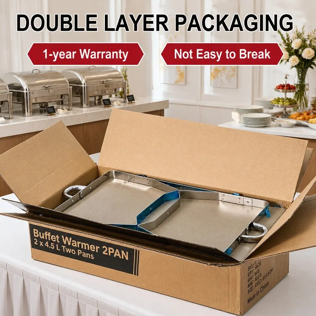 Chafing Dish Set Bain Marie Food Warmer 9L Stainless Steel Buffet Server