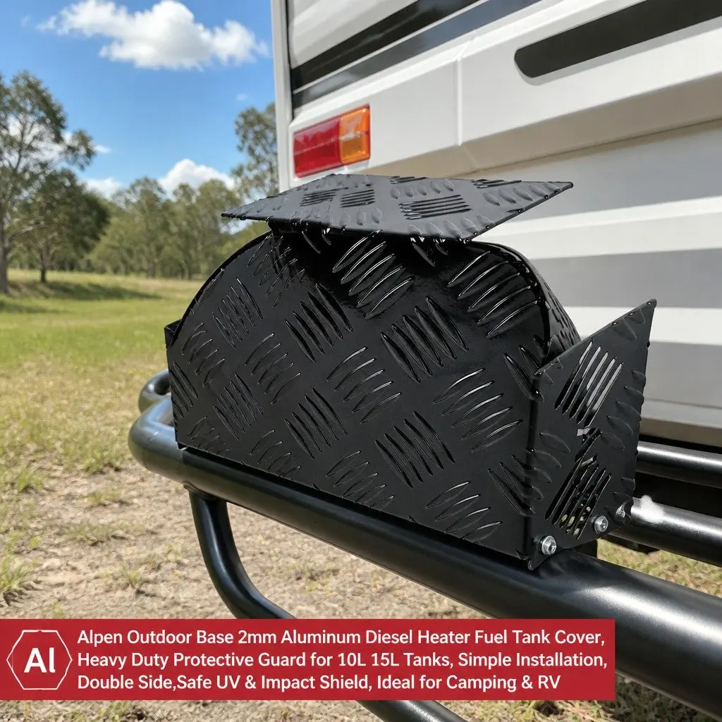 Diesel Heater Fuel Tank Cover 10L 15L Aluminum Base Mount Caravan RV Protection