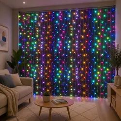 Practical 3X6M LED Curtain Light with 960 RGB Bulbs