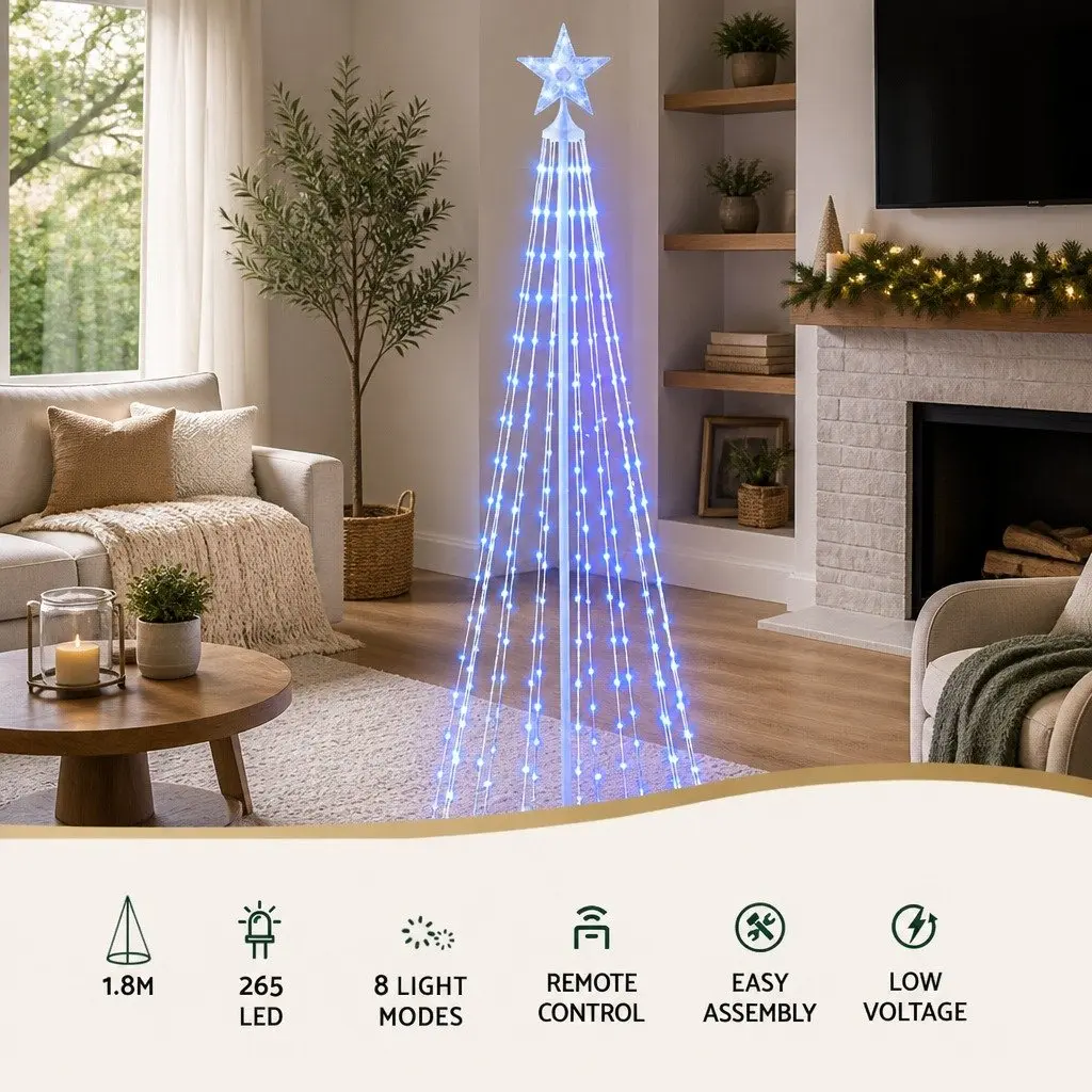 LED Christmas Tree 180cm RGB Multicolour Indoor Outdoor Remote Control