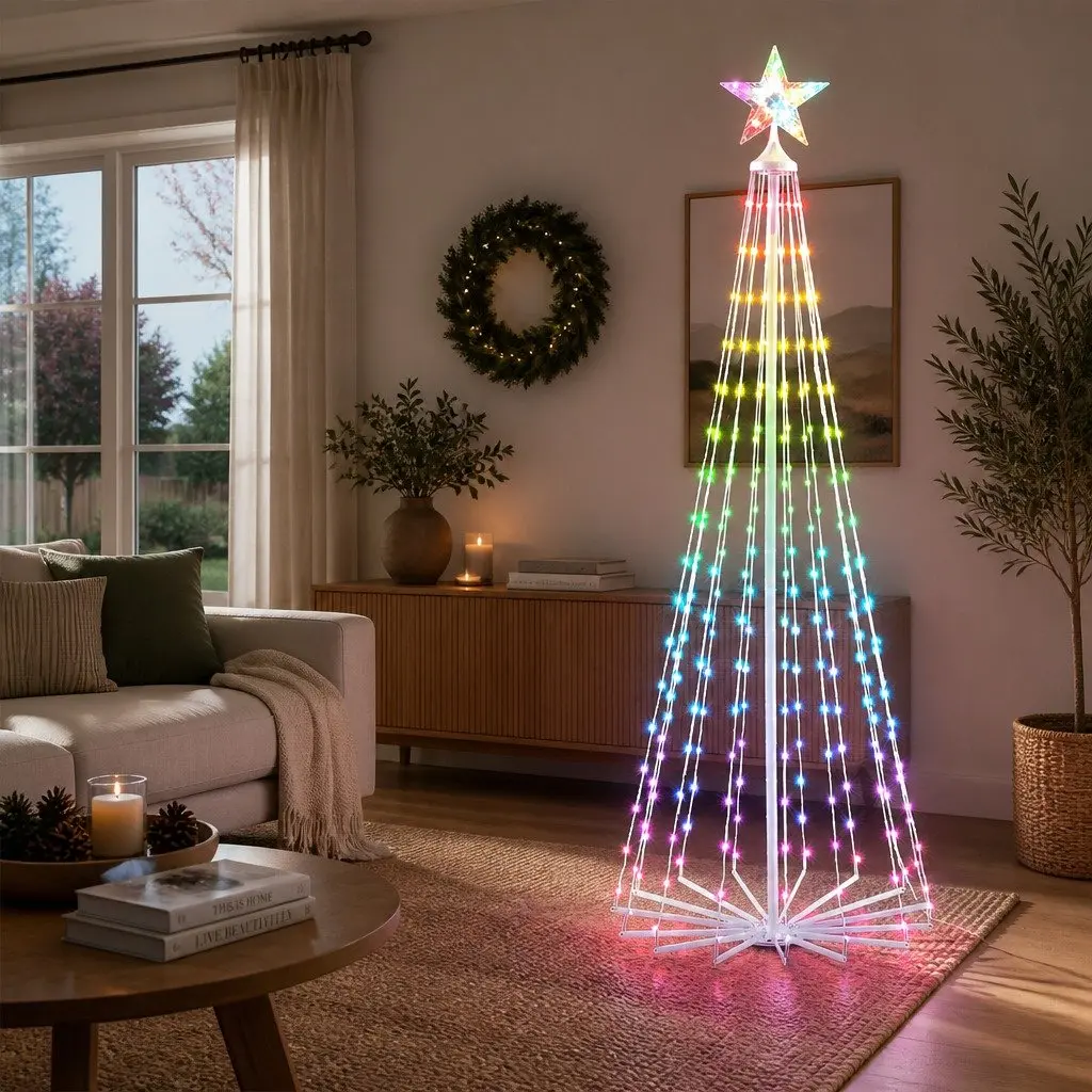 LED Christmas Tree 180cm RGB Multicolour Indoor Outdoor Remote Control