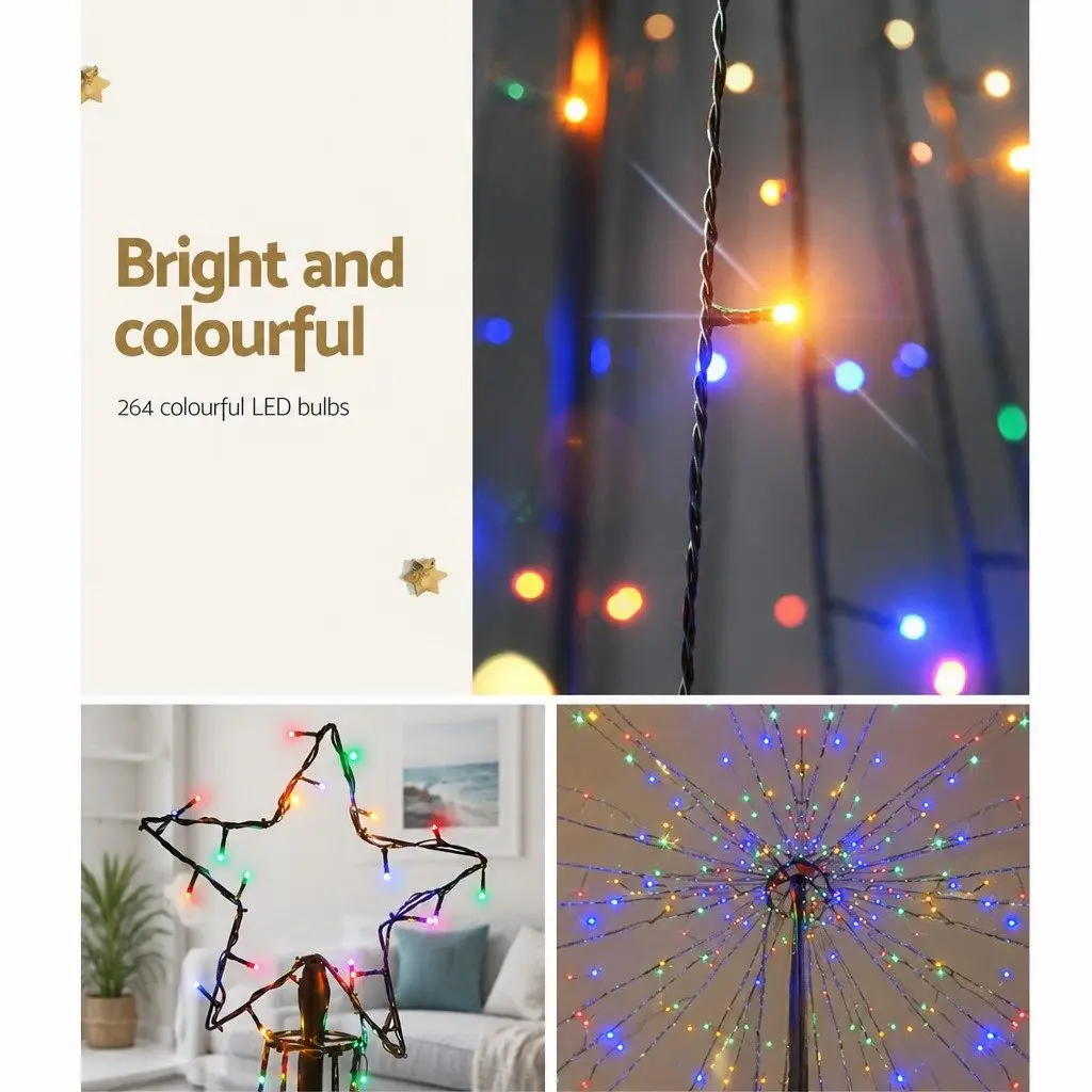 Solar Christmas Tree 2.1M Multi Colour LED Outdoor Indoor Decoration