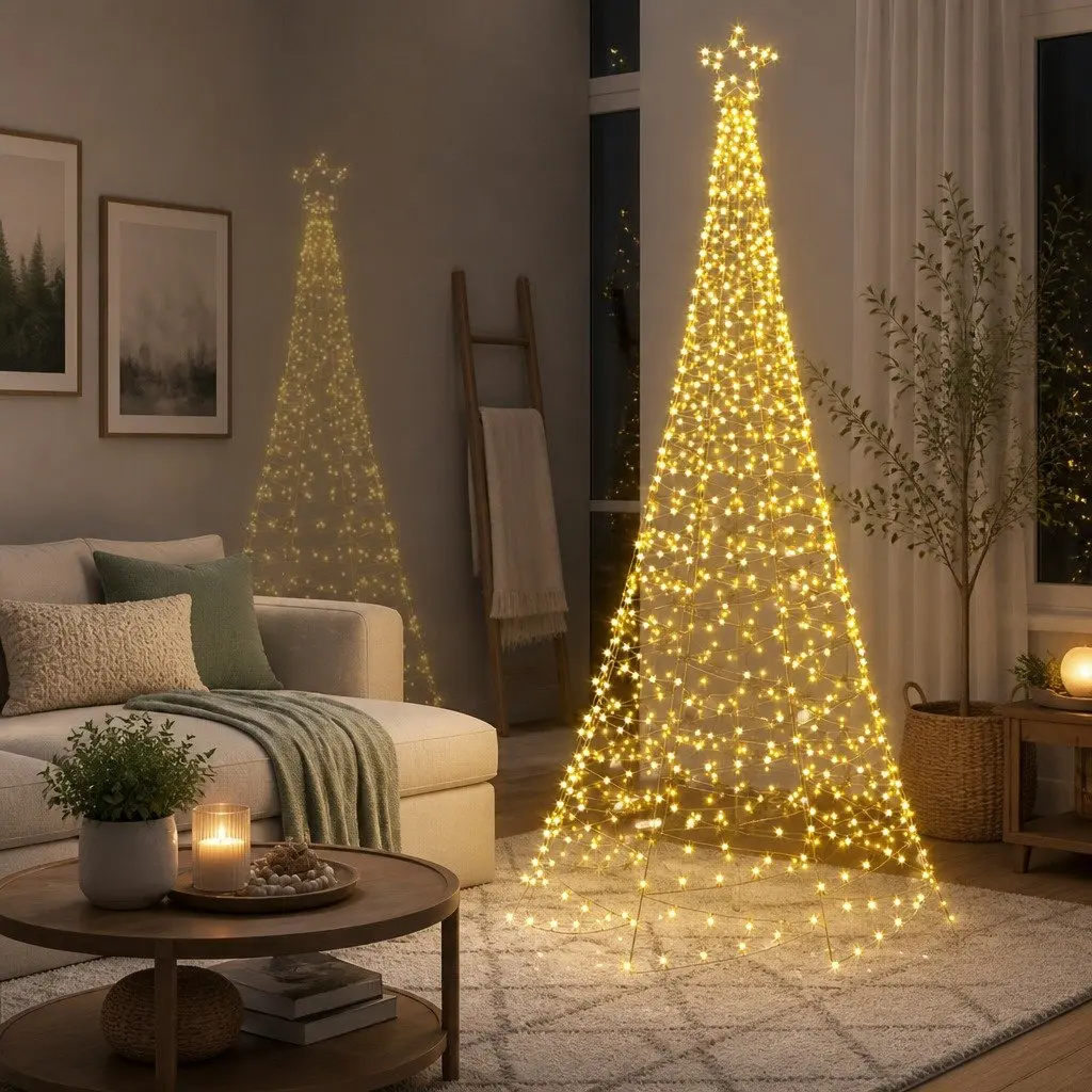 Pre-lit Christmas Tree Outdoor Decoration 3.6M Solar Powered 800 LED Warm White Lights