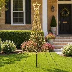 Warm and Practical 2.1m Solar Christmas Tree