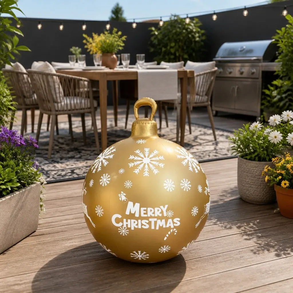 Christmas Inflatable Bauble 60cm Indoor Outdoor Decoration