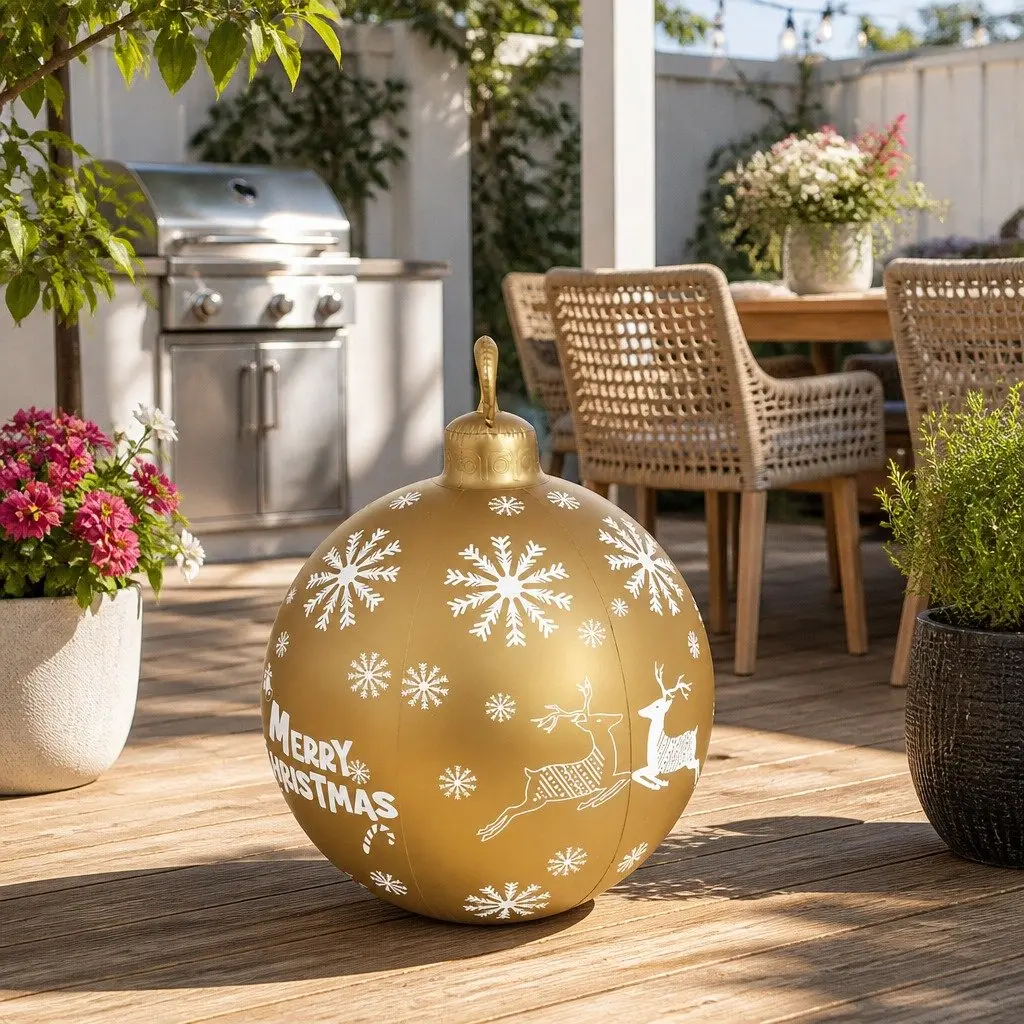 Christmas Inflatable Bauble 60cm Indoor Outdoor Decoration