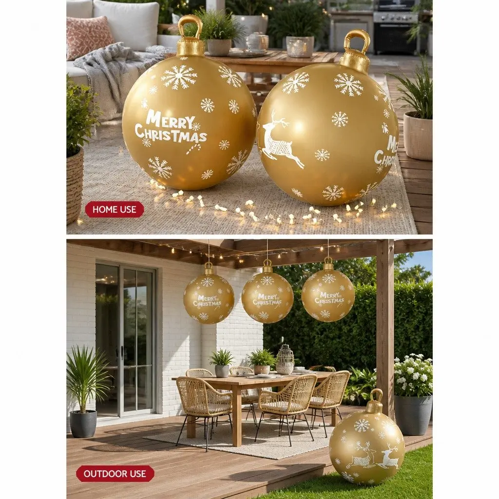 Christmas Inflatable Bauble 60cm Indoor Outdoor Decoration