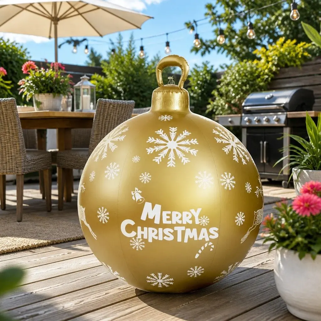 Christmas Inflatable Bauble 60cm Indoor Outdoor Decoration