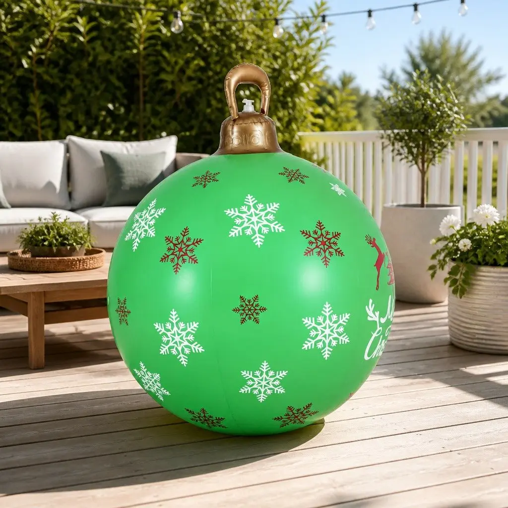 Christmas Inflatable Ball Bauble 60cm Outdoor Indoor Festive Decoration