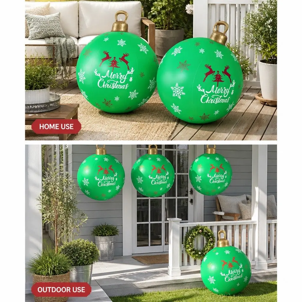 Christmas Inflatable Ball Bauble 60cm Outdoor Indoor Festive Decoration