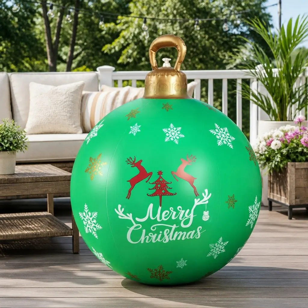 Christmas Inflatable Ball Bauble 60cm Outdoor Indoor Festive Decoration