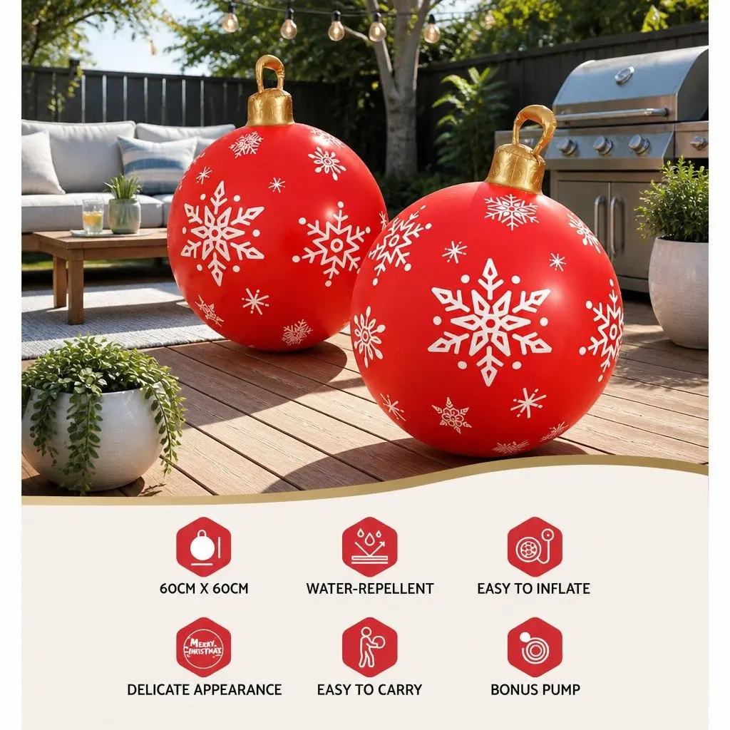 Christmas Inflatable Bauble 60cm Outdoor Indoor Decoration