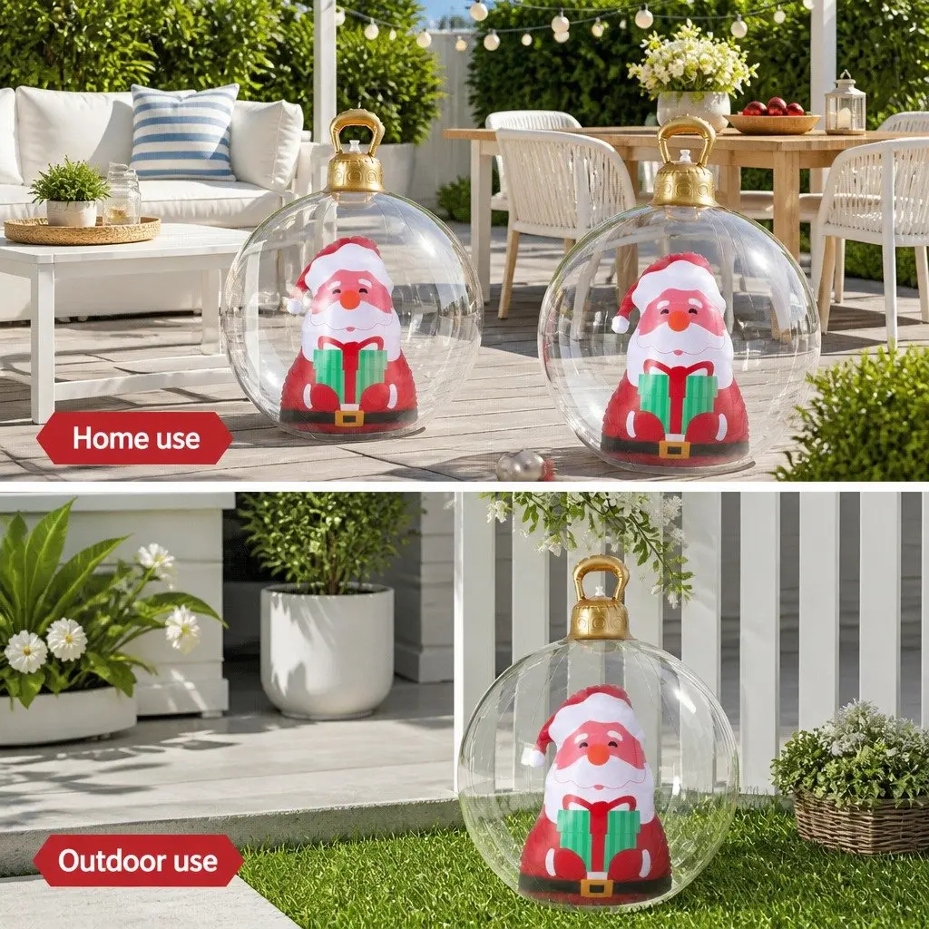 Inflatable Christmas Bauble Outdoor Decoration 60cm Transparent