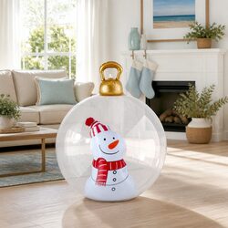 60cm Inflatable Snowman Bauble: Practical and Cheerful