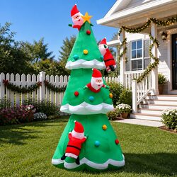 Durable and Easy-to-Use Inflatable Santa Tree for Holidays
