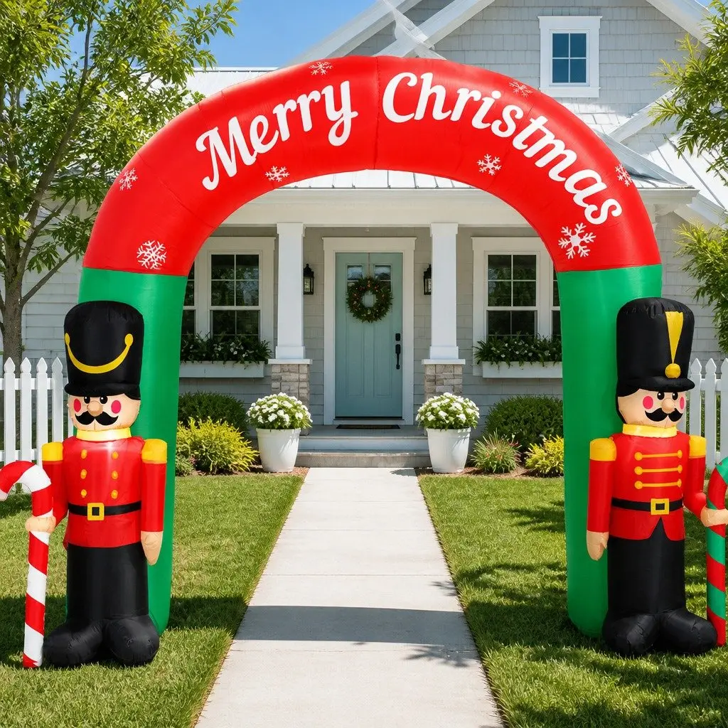 Christmas Inflatable Archway Nutcracker 3M LED Outdoor Multicoloured