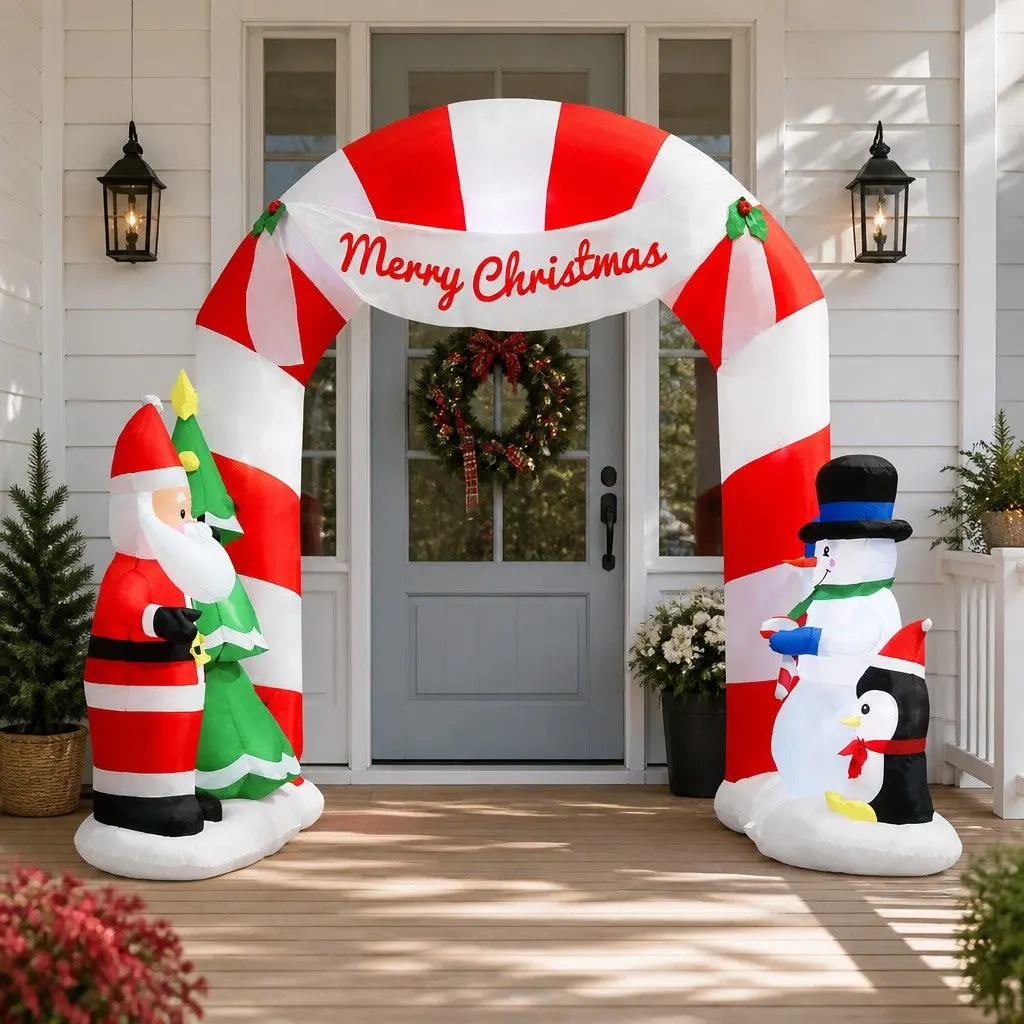 Christmas Inflatable Archway Santa 3M Illuminated Outdoor Indoor Decoration