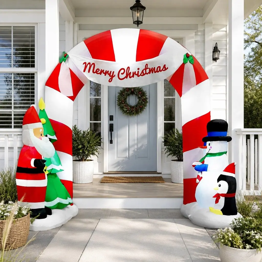 Christmas Inflatable Archway Santa 3M Illuminated Outdoor Indoor Decoration