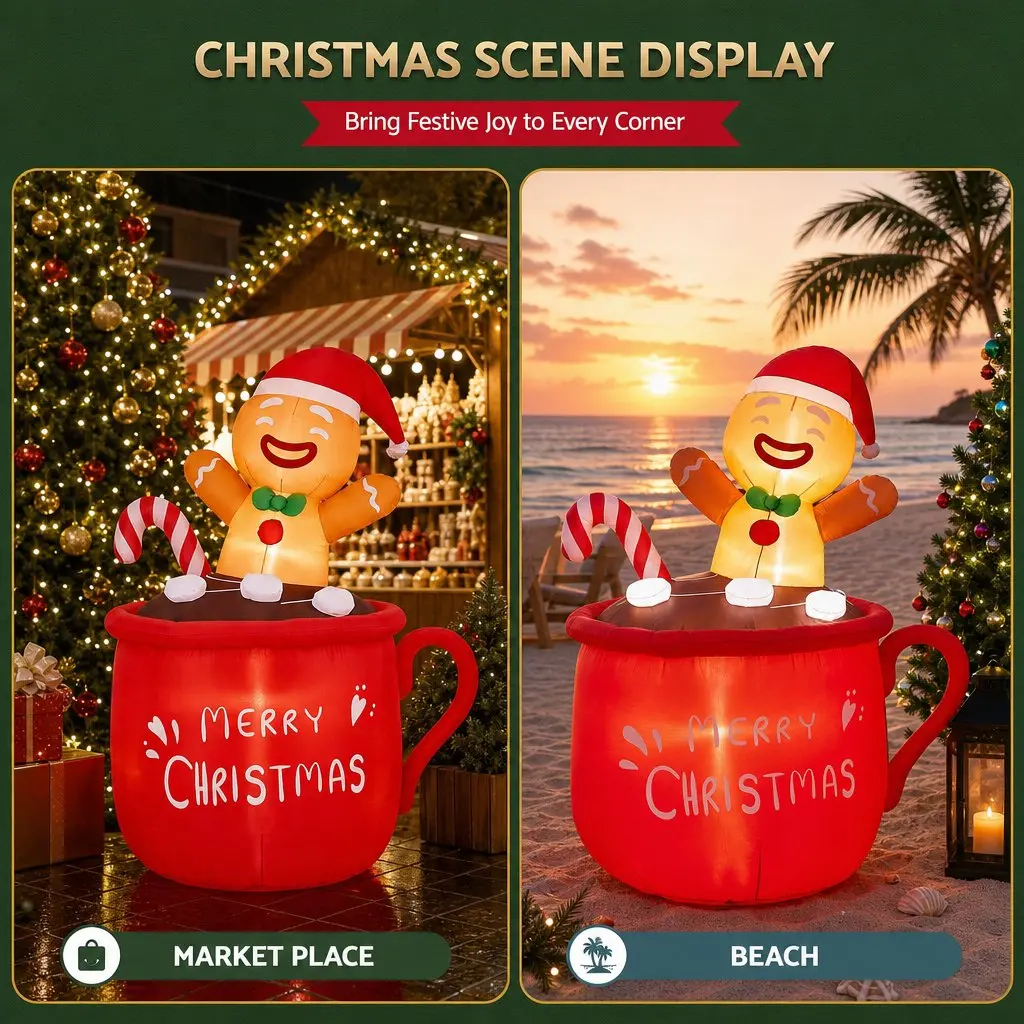 Christmas Inflatable Cup at 1.8M Height