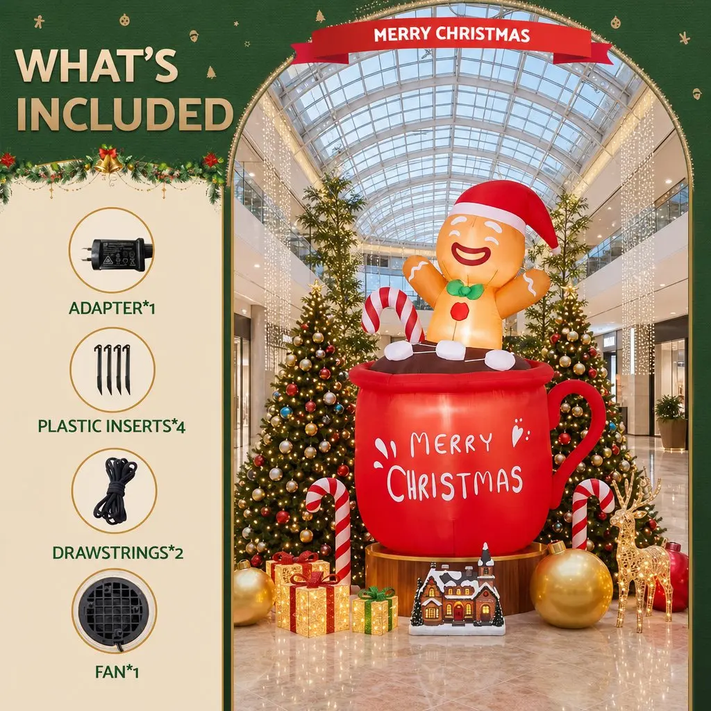Christmas Inflatable Cup at 1.8M Height