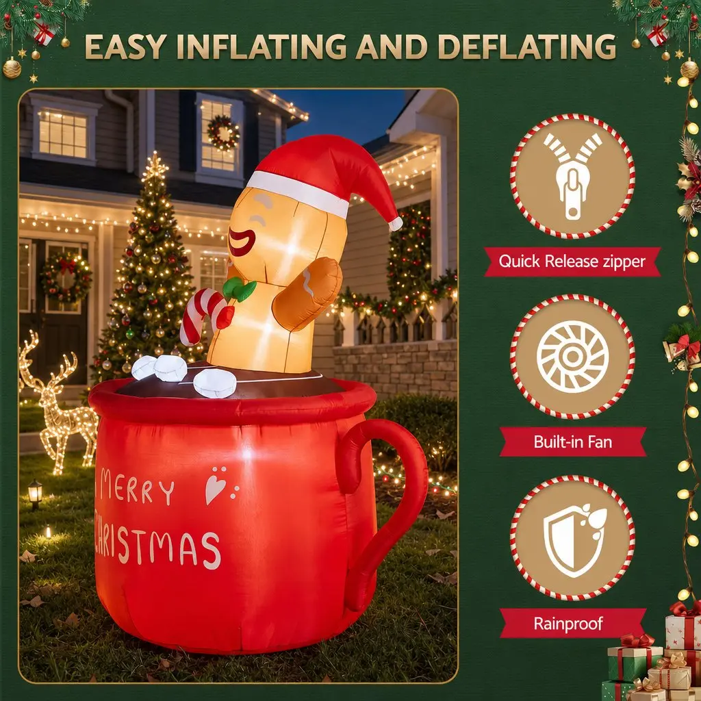 Christmas Inflatable Cup at 1.8M Height