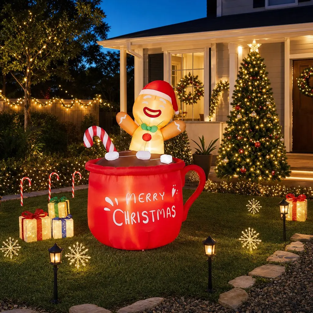 Christmas Inflatable Cup at 1.8M Height