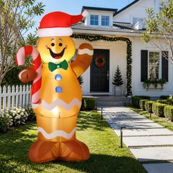 Value-Packed Christmas Gingerbread Man Inflatable 1.5M
