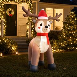 Reliable Christmas Inflatable Reindeer with LED Illumination