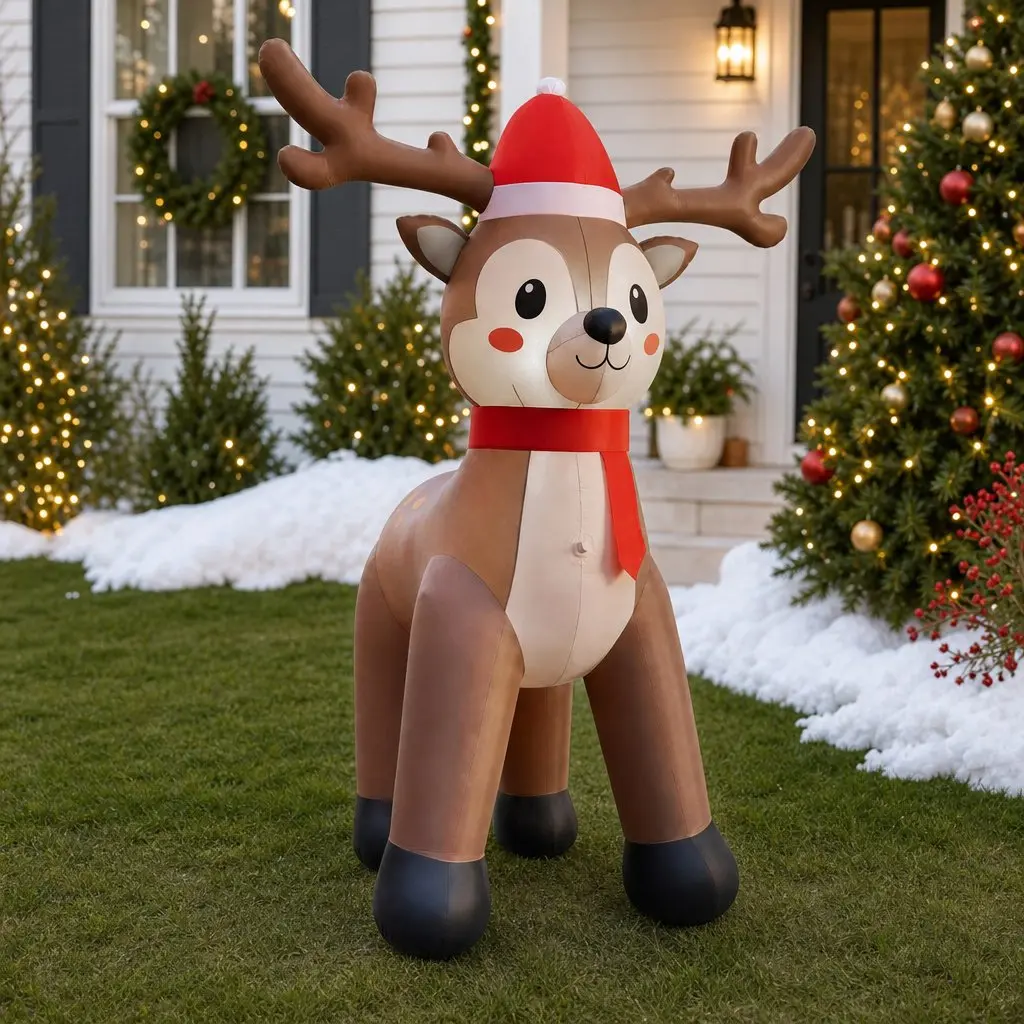 Christmas Inflatable Reindeer with LED Illumination