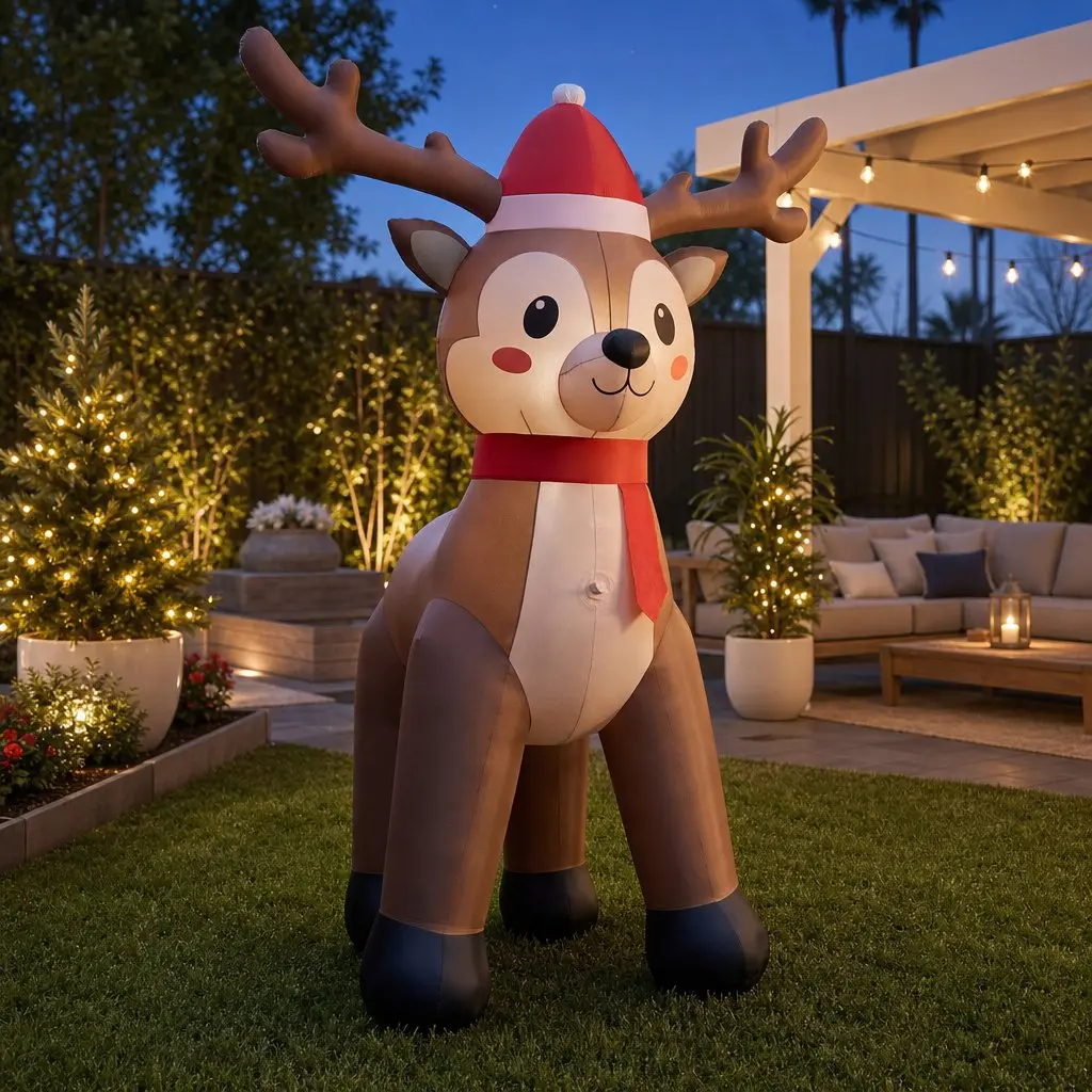 Christmas Inflatable Reindeer with LED Illumination
